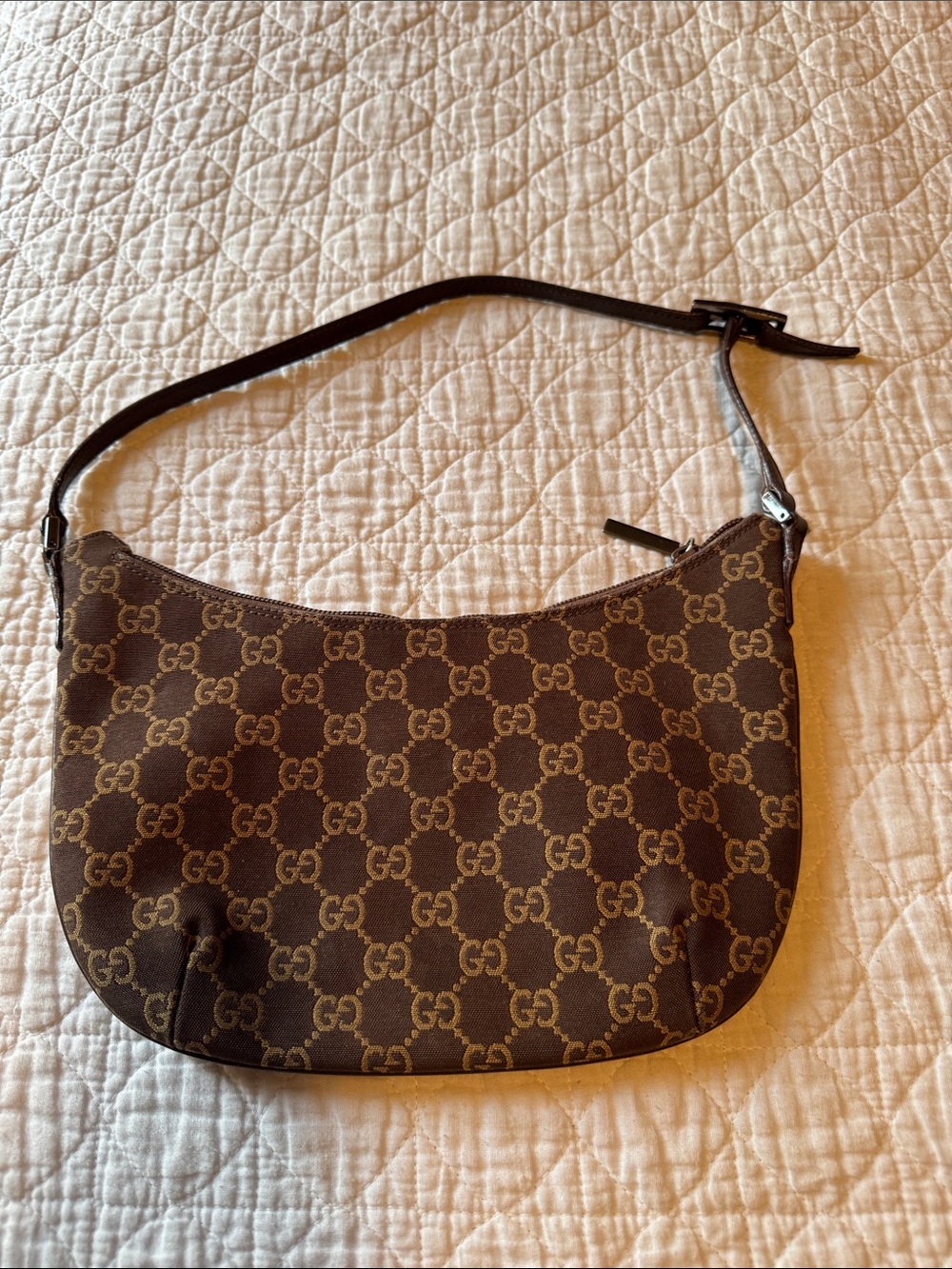Gucci Brown GG Monogram Shoulder Bag